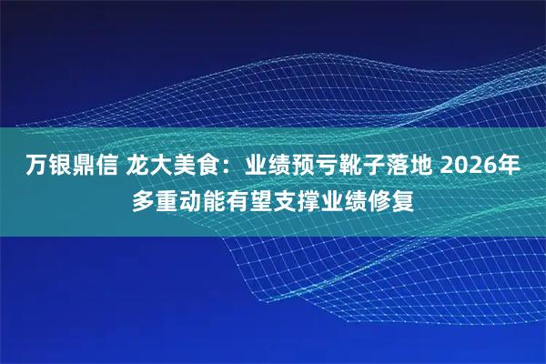 万银鼎信 龙大美食：业绩预亏靴子落地 2026年多重动能有望支撑业绩修复